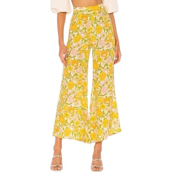 Faithfull the Brand Marise Pants in Jolene Floral Size 2 Hippie Festival Spring - Picture 1 of 16